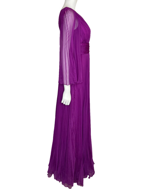 Vestido Cinderella Divine Plisado Morado-Talla 8