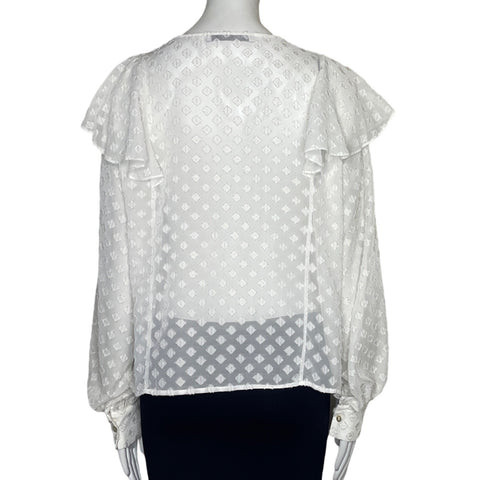 Blusa Amaro Cuello V Blanco-Talla L