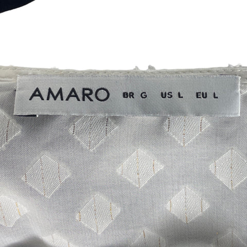 Blusa Amaro Cuello V Blanco-Talla L