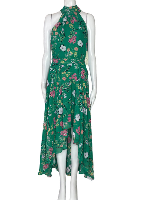 Vestido Eliza J Floral Halter Verde-Talla 6
