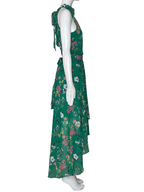 Vestido Eliza J Floral Halter Verde-Talla 6