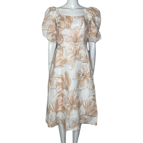 Vestido Bianca Mar Floral Blanco-Talla S