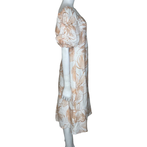 Vestido Bianca Mar Floral Blanco-Talla S