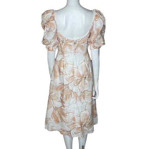 Vestido Bianca Mar Floral Blanco-Talla S