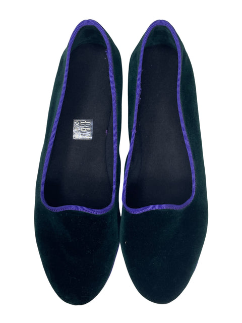 Calzado Made In Italia Mocasines Terciopelo Verde-Talla 40