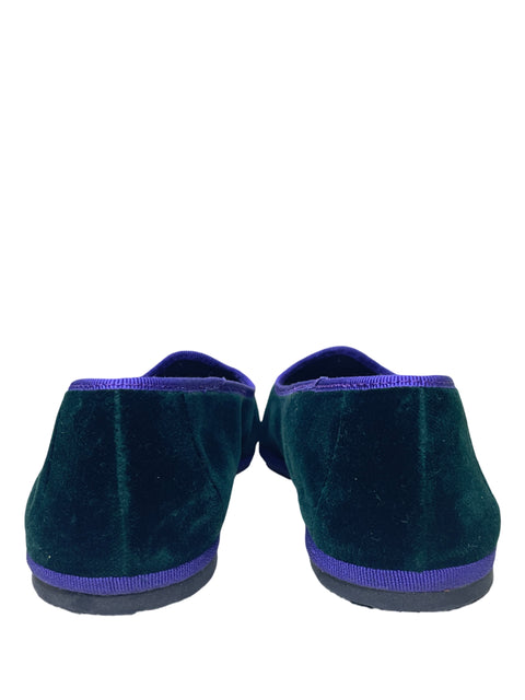 Calzado Made In Italia Mocasines Terciopelo Verde-Talla 40