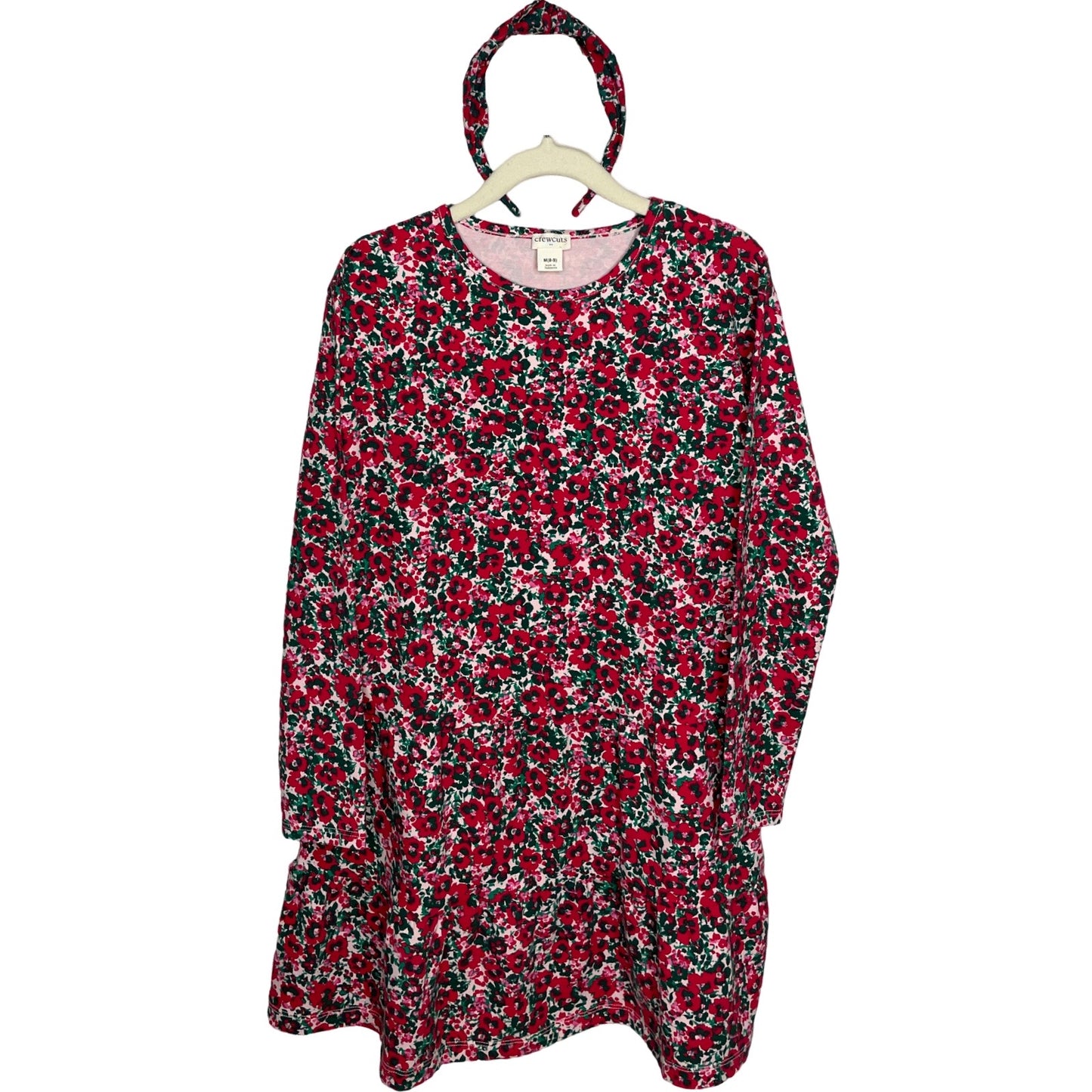 Vestido CREWCUTS Flores Con Diadema Fuscia - Talla 9