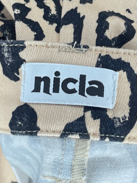 Pantalón Nicla Pliegues Bermuda Beige-Talla 4