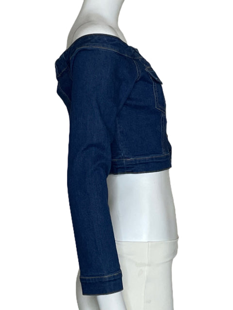 Top Mebon Jeans Botones Azul-Talla M