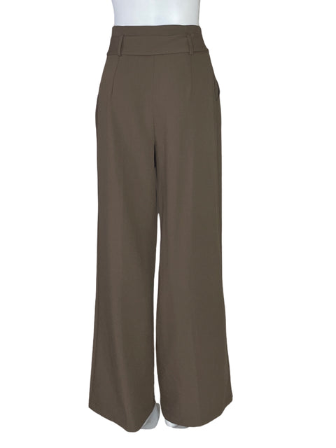 Pantalón Dazz Pinza Cinturon Marron-Talla S
