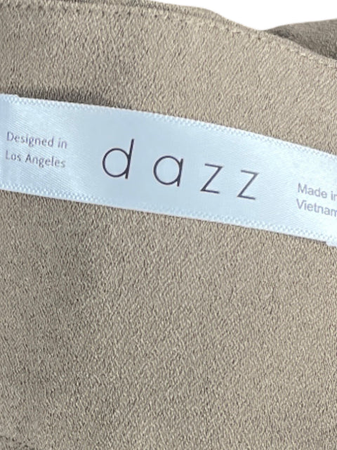 Pantalón Dazz Pinza Cinturon Marron-Talla S