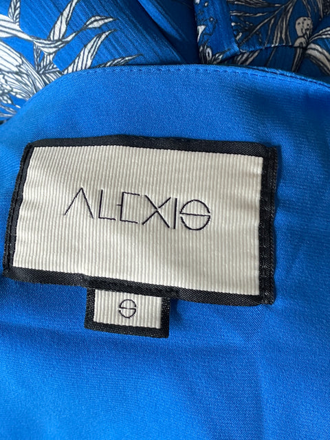 Mono Alexis Crossbody Floral Azul-Talla S