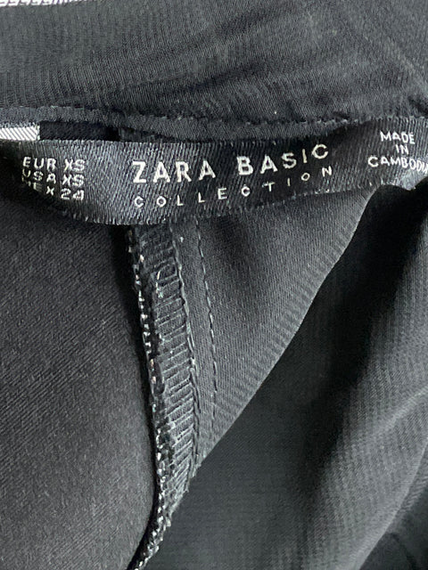 Vestido Zara Cuadros Ejecutivo Gris-Talla XS