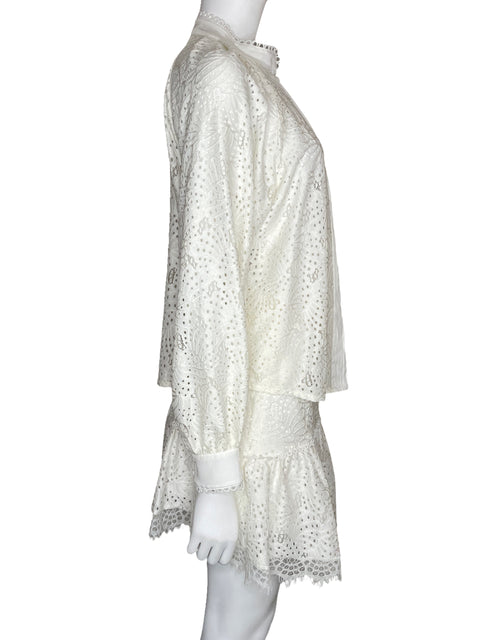 Set Mulla Encaje Falda+Camisa Blanco-Talla M