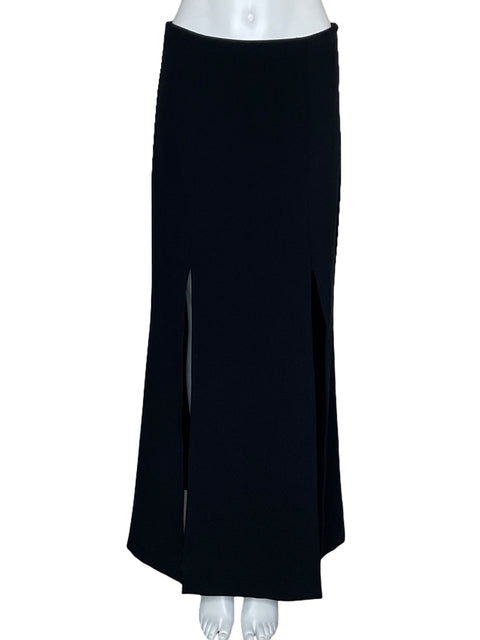 Falda Silvia Tcherassi Maxi Doble Abertura Negro-Talla S