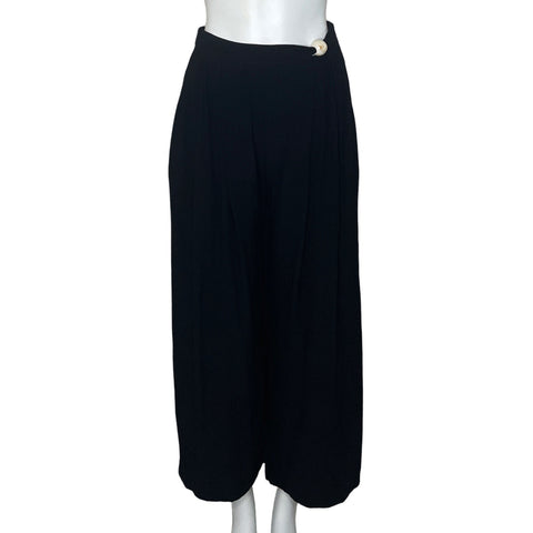 Pantalón Mon Renn Plisado Negro-Talla S