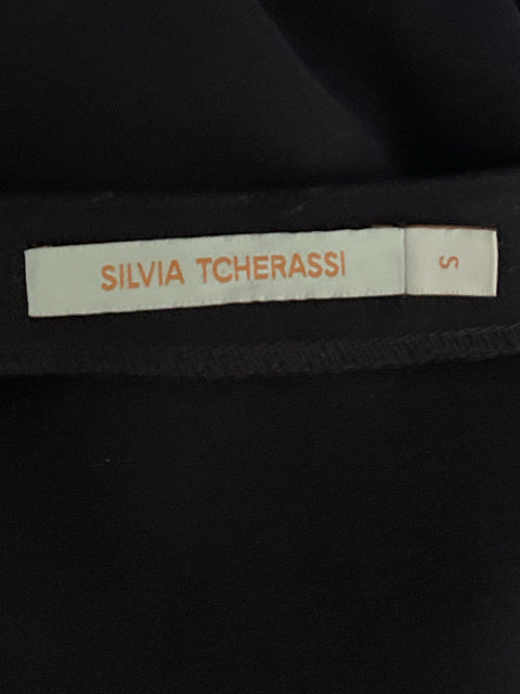 Falda Silvia Tcherassi Maxi Doble Abertura Negro-Talla S