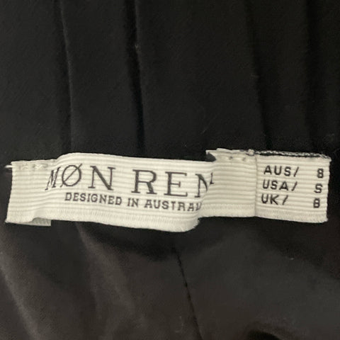 Pantalón Mon Renn Plisado Negro-Talla S