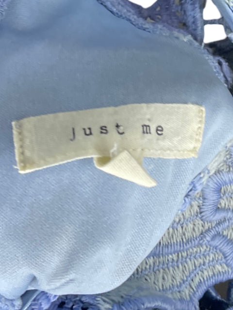 Vestido Just Me Estampado Encaje Azul - Talla M