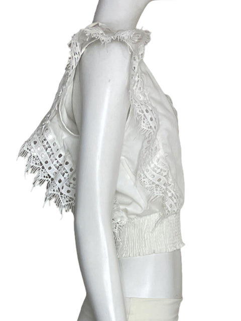 Blusa Peixoto Encaje Elastico Blanco-Talla L