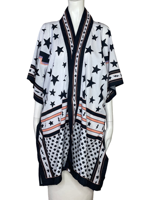 Kimono Beneida Estrellas Tigre Morado-Talla L