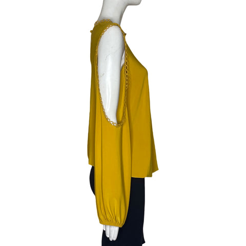 Blusa Josph Ribkoff Hombros Descubiertos 
Amarillo-Talla 10
