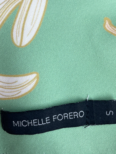 Blusa Michelle Forero Estampado Flores Verde-Talla S