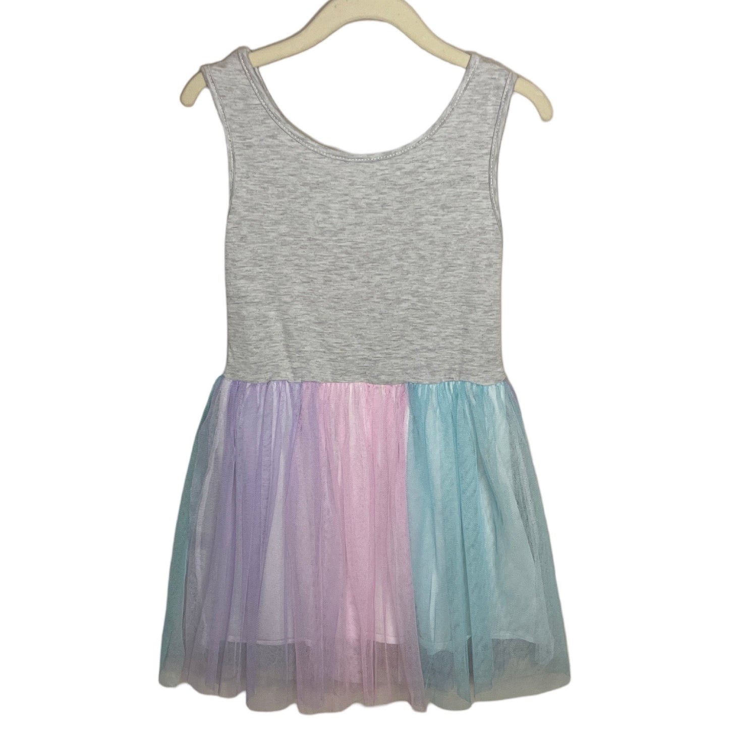 Vestido BARBIE Tul Sin Mangas Gris - Talla 4