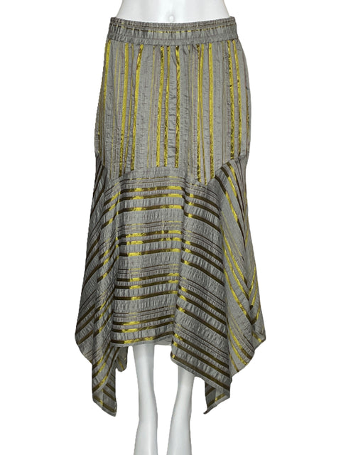 Falda Current Air Rayas Asimétrica Gis-Talla L