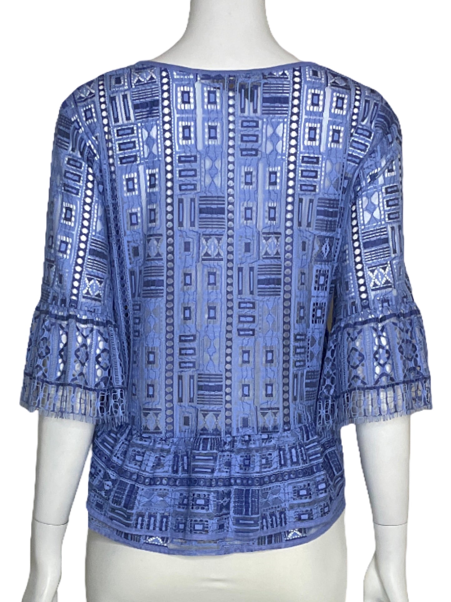 Blusa BCBG Maxazria Encaje Azul-Talla M