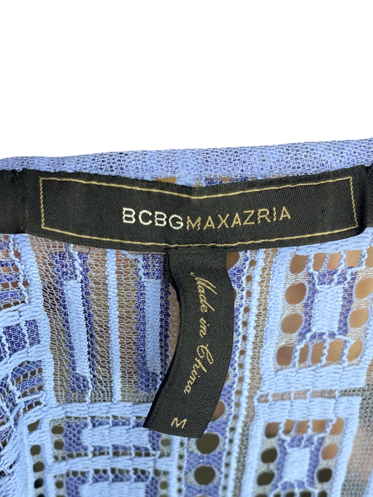 Blusa BCBG Maxazria Encaje Azul-Talla M