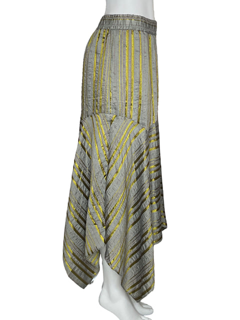 Falda Current Air Rayas Asimétrica Gis-Talla L