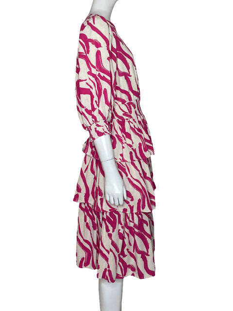 Vestido Avital Rozental Estampado Rosado - Talla 38