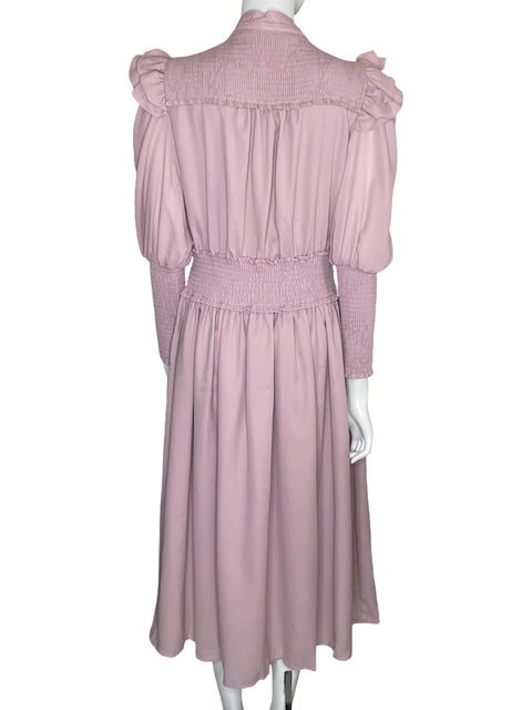 Vestido Amylynn Crinkle Midi Rosado-Talla L