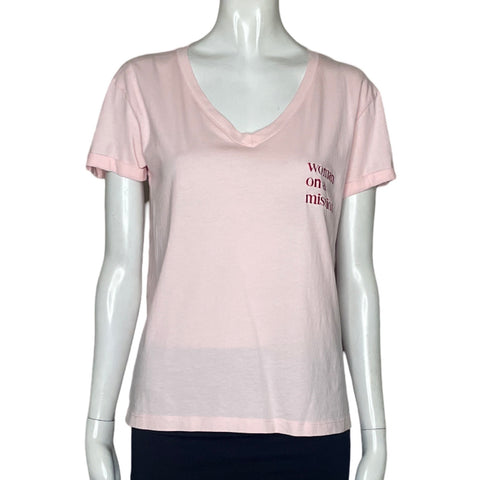 Sueter Lessons Cuello V  Rosado-Talla S