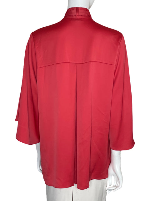 Blusa Kenneth Cole Fluida Manga Larga Rojo-Talla L