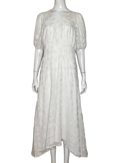 Vestido Calvin Klein Midi Brillante Blanco - Talla 8