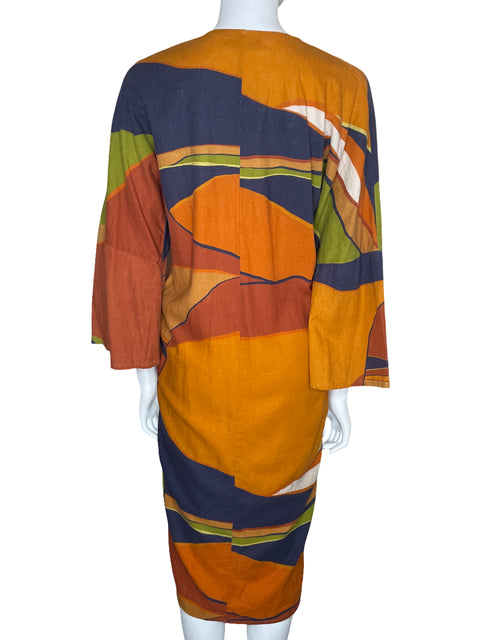 Kimono Bronzini Cala De La Cruz Multicolor Naranja-Talla U