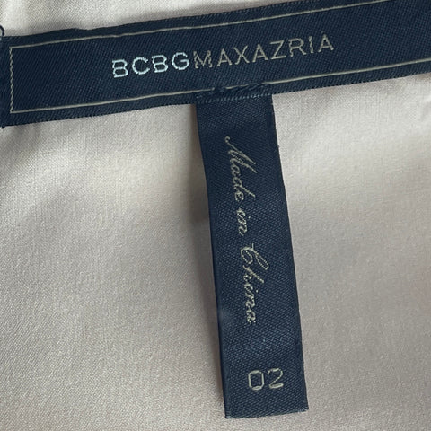 Vestido BCBG Cinturón Sin Mangas Beige-Talla 02