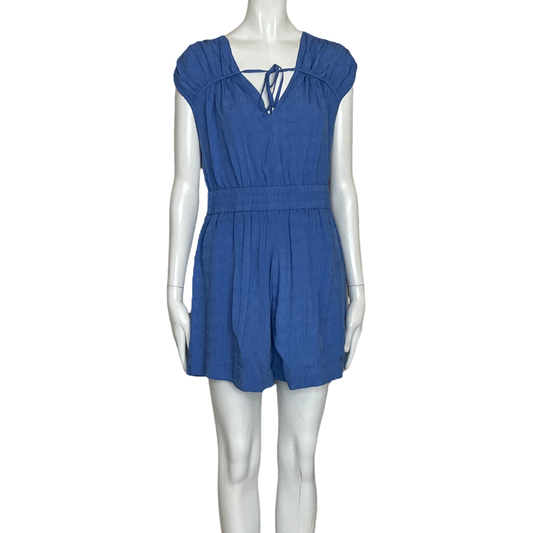 Romper Maria Filo Cuello V Azul-Talla M