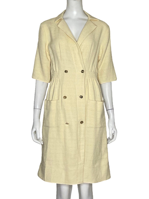 Vestido Sandro Bolsillos Beige - Talla S