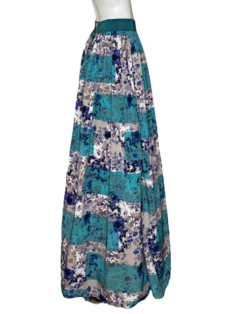 Falda Moulinette Soeurs Maxi Estampado Azul - Talla S