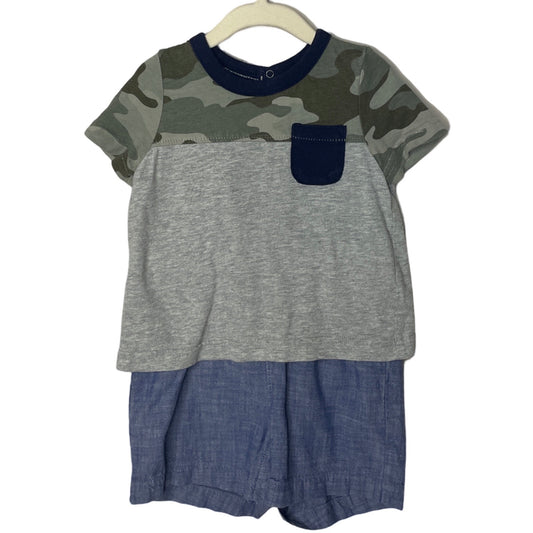 Romper GAP Camuflado Gris-Talla 12M