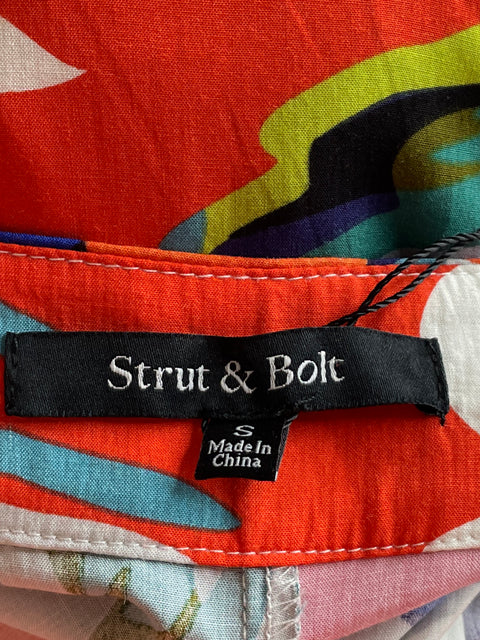 Pantalón Strut & Bolt Palazzo Floral Naranja-Talla S
