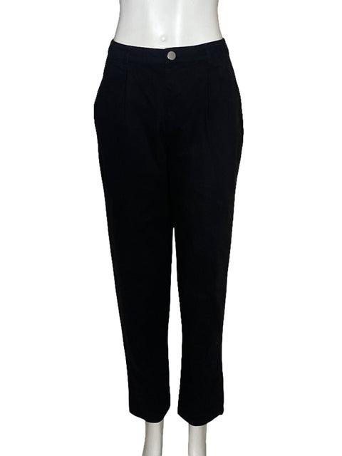 Pantalón Asos Pliegues Bolsillos Negro - Talla 4