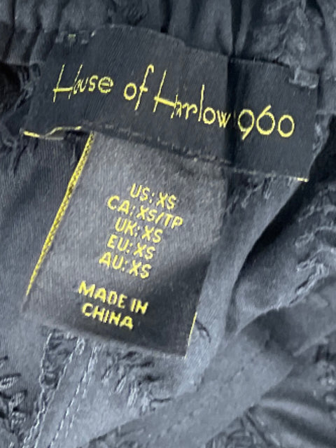 Pantalón House Of Harlow 1960 Bordados Negro - Talla XS