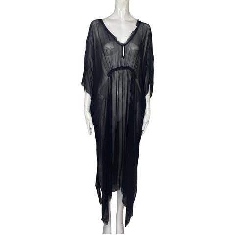 Vestido Zara Transparente Negro-Talla M
