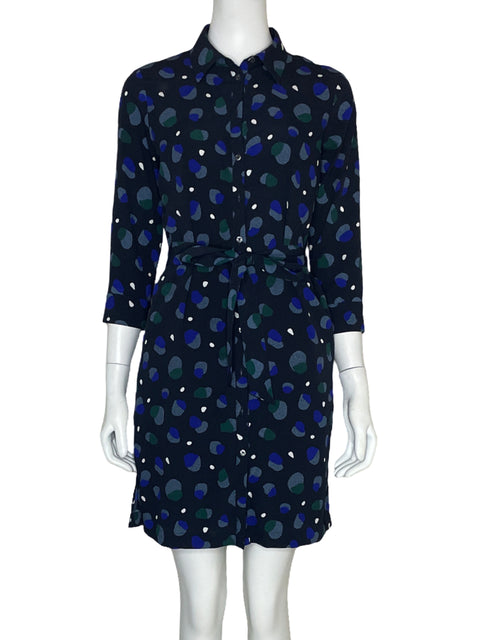 Vestido Tommy Hilfiger Camisero Puntos Azul-Talla 4