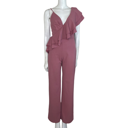 Mono Glamazon Asimétrico Vuelos Rosado-Talla M