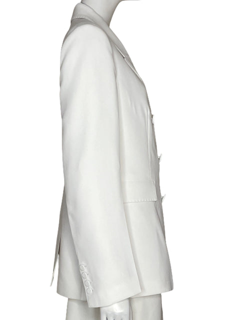 Blazer Zara Botones Blanco - Talla M